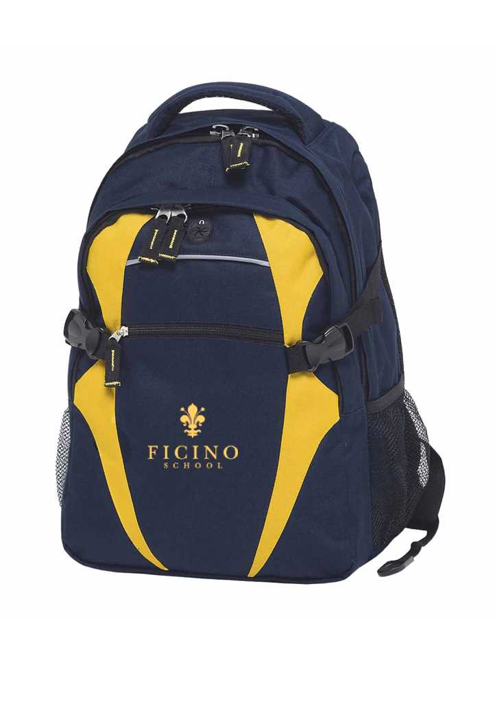 Ficino School Junior Backpack Navy/Gold