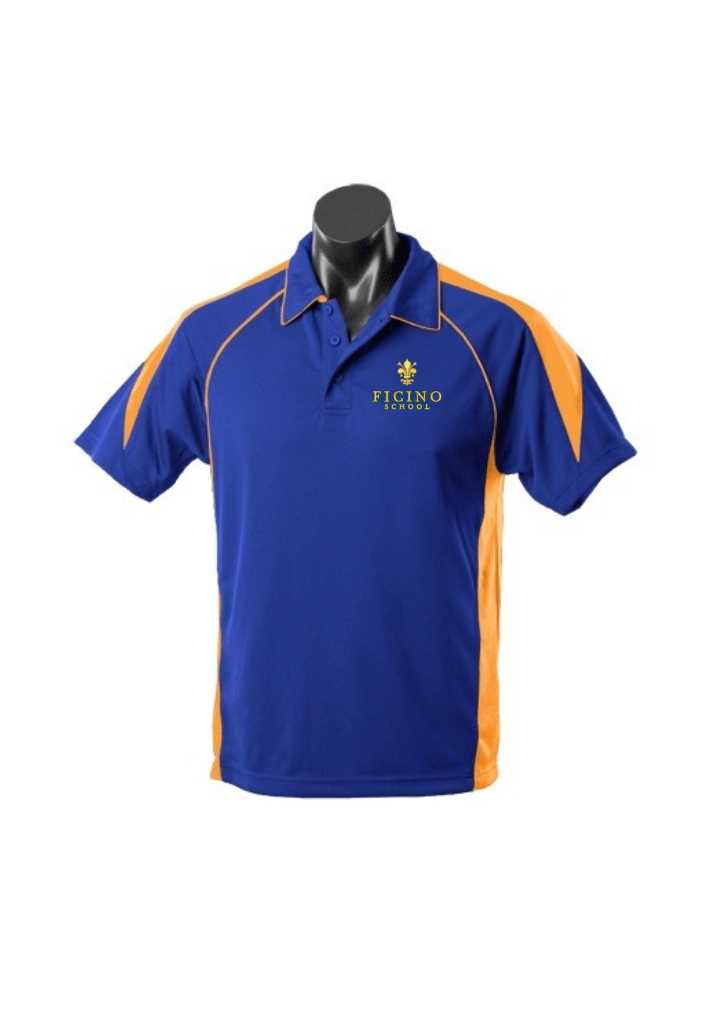 Ficino School PE Polo Shirt Royal/Gold Kids